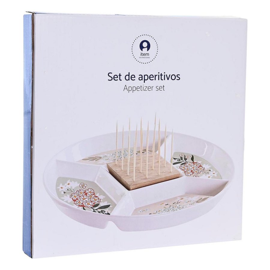 Snack bakke DKD Home Decor 23,5 x 23,5 x 3 cm Grn Stentj #10