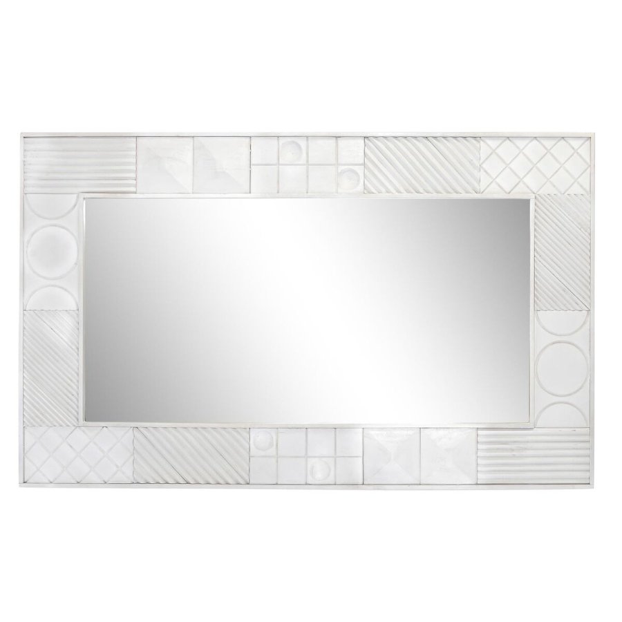 Vgspejl DKD Home Decor Hvid Moderne Romber 154 x 4 x 94 cm #1