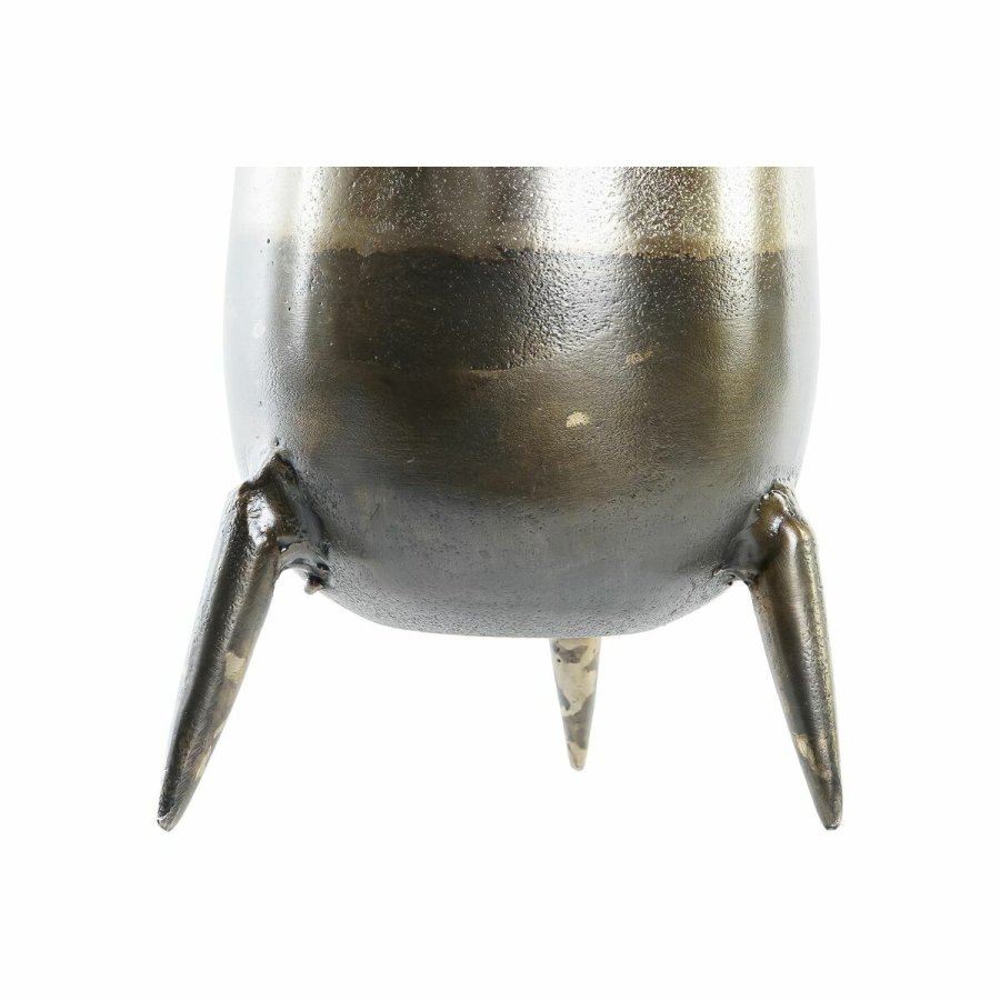 Vase DKD Home Decor 15,5 x 15,5 x 26 cm Slvfarvet Gylden Aluminium Moderne (2 enheder) #3