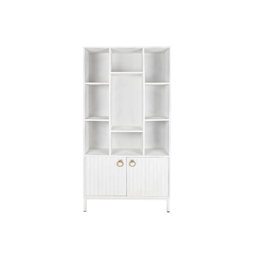 Hylder DKD Home Decor Hvid Metal Mangotr 90 x 40 x 180 cm #6