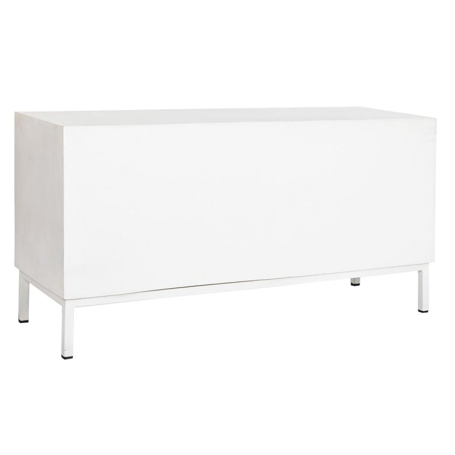 mbler DKD Home Decor Gylden Metal Hvid Mangotr 120 x 40 x 60 cm #3