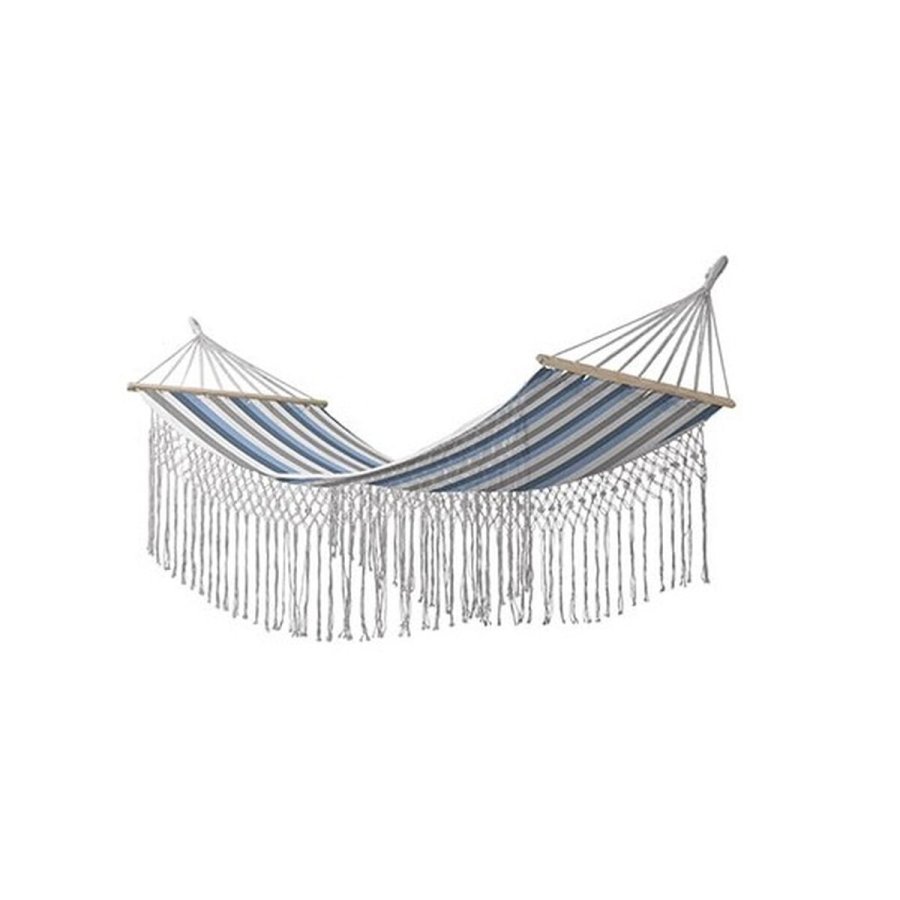 Hngekje DKD Home Decor Striber Bl Hvid (200 x 100 x 5 cm) #2