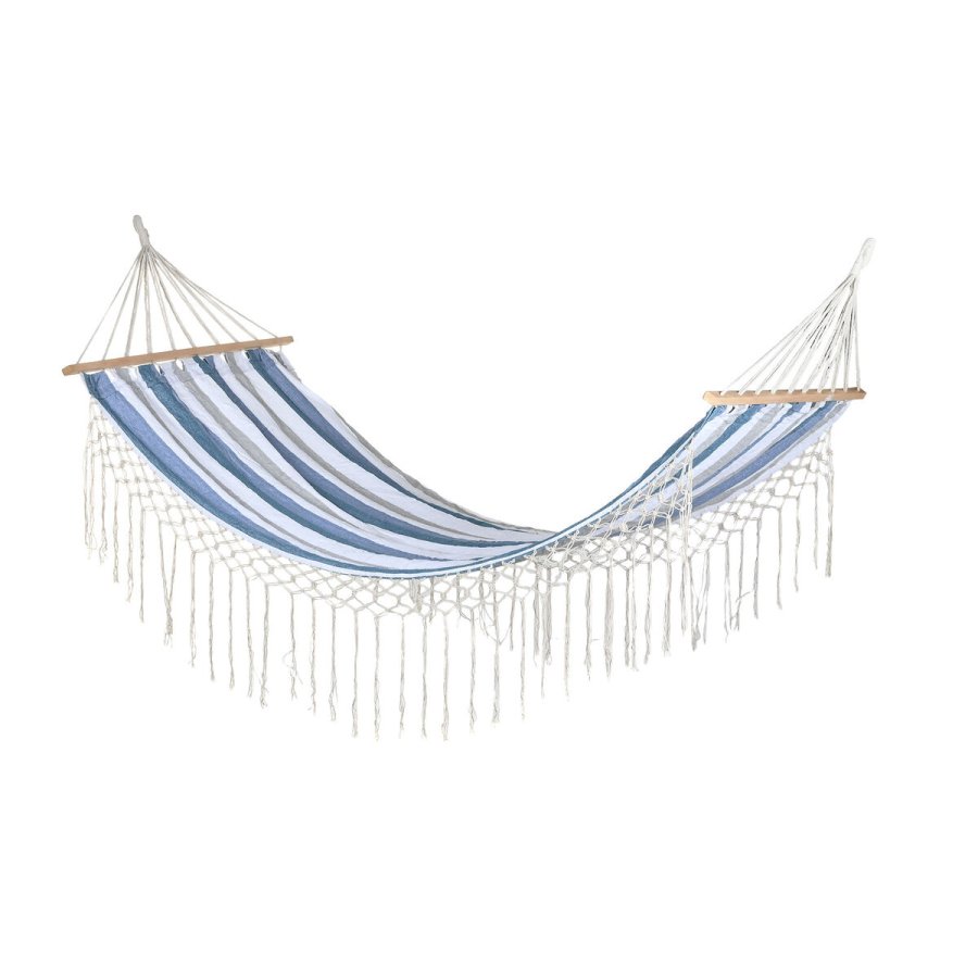 Hngekje DKD Home Decor Striber Bl Hvid (200 x 100 x 5 cm) #1