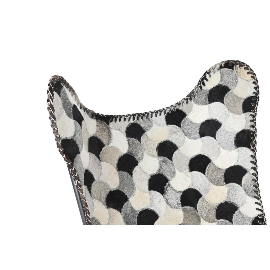 L�nestol DKD Home Decor Hvid Brun Jern 70 x 70 x 90 cm #2