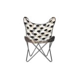 L�nestol DKD Home Decor Hvid Brun Jern 70 x 70 x 90 cm #3