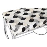 Stol DKD Home Decor Hvid Brun Sort S�lvfarvet St�l 122 x 41 x 44 cm #4