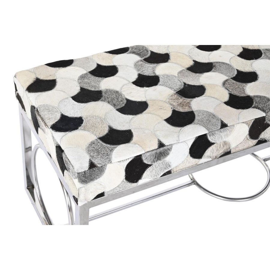 Stol DKD Home Decor Hvid Brun Sort S�lvfarvet St�l 122 x 41 x 44 cm #4