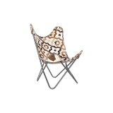 L�nestol DKD Home Decor Brun Hvid Jern 70 x 70 x 90 cm #1