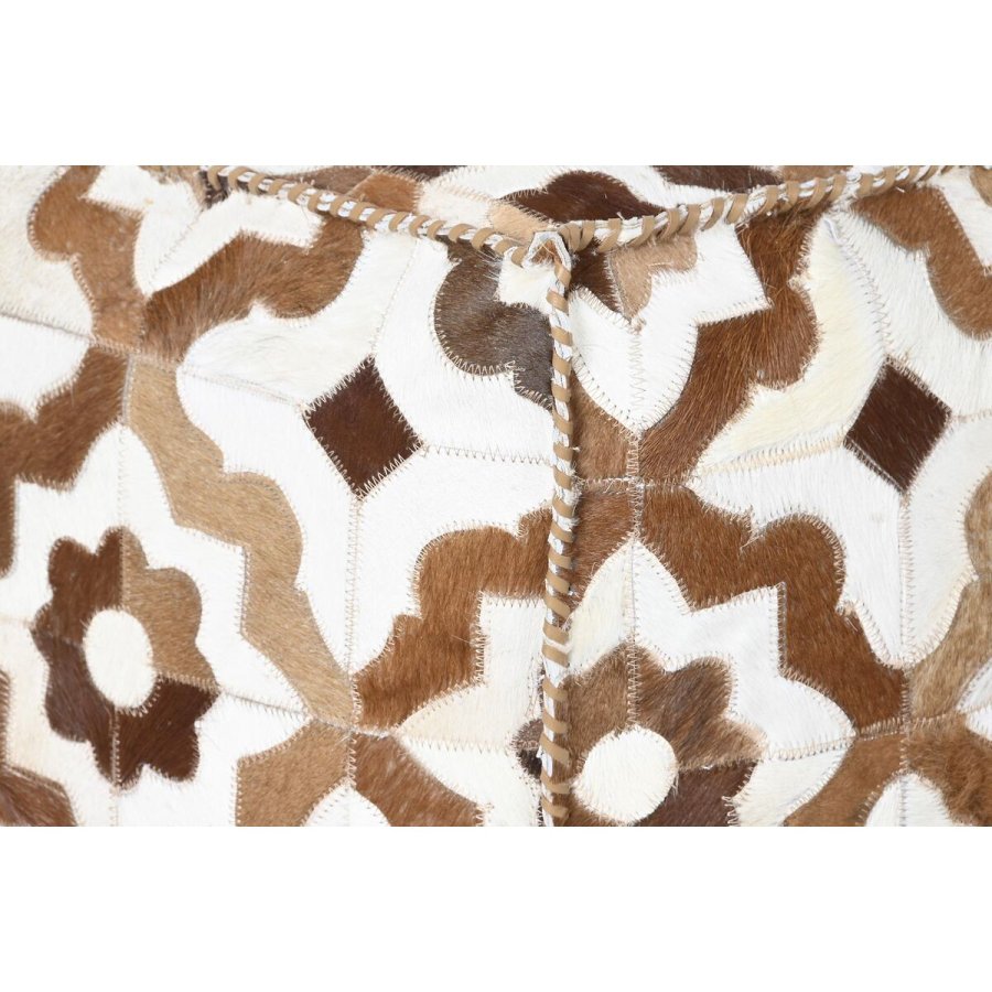 Puf DKD Home Decor Hvid Brun 45 x 45 x 40 cm #3