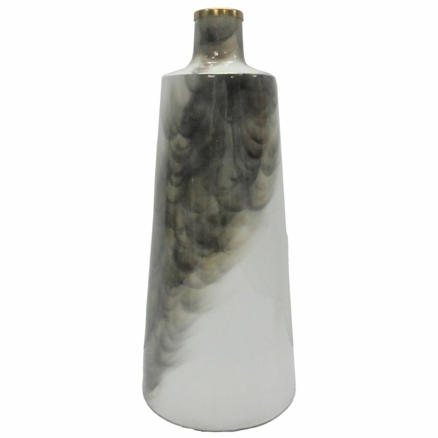 Vase DKD Home Decor Metal To-farvet Jern 15 x 15 x 37 cm Moderne #2