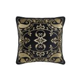 Pude DKD Home Decor Sort Gylden 45 x 10 x 45 cm Araber #1