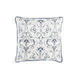 Pude DKD Home Decor Bl Hvid Firkantet Cvetlice Neoklassisk 45 x 10 x 45 cm #1