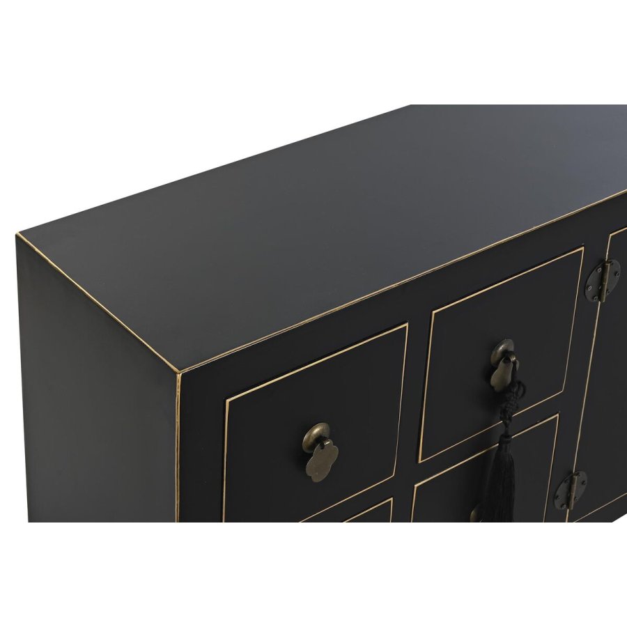 mbler DKD Home Decor Sort Orientalsk Hvid Gylden Hvid/Sort Metal Gran Tr MDF 130 x 26 x 51 cm #2