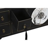 mbler DKD Home Decor Sort Orientalsk Hvid Gylden Hvid/Sort Metal Gran Tr MDF 130 x 26 x 51 cm #5