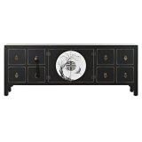 mbler DKD Home Decor Sort Orientalsk Hvid Gylden Hvid/Sort Metal Gran Tr MDF 130 x 26 x 51 cm #3