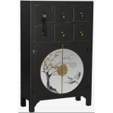Sofabord DKD Home Decor 95 x 26 x 79 cm Gran Sort Gylden Metal Hvid Tr MDF #5