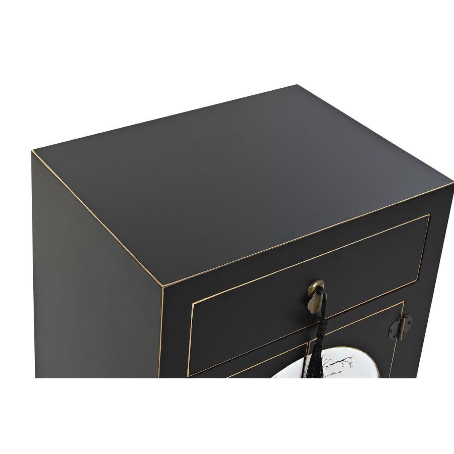Natbord DKD Home Decor Hvid Sort Gylden Gran Tr MDF 45 x 36 x 66 cm #5