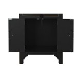 Natbord DKD Home Decor Hvid Sort Gylden Gran Tr MDF 45 x 36 x 66 cm #13