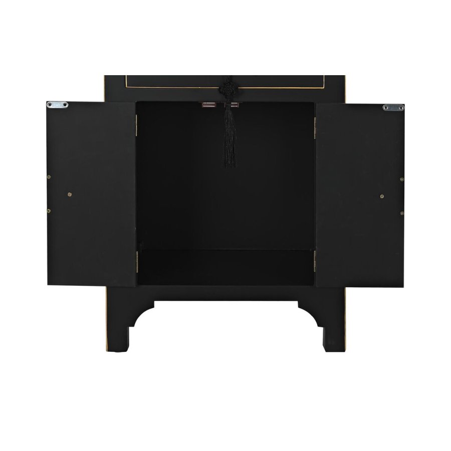 Natbord DKD Home Decor Hvid Sort Gylden Gran Tr MDF 45 x 36 x 66 cm #13