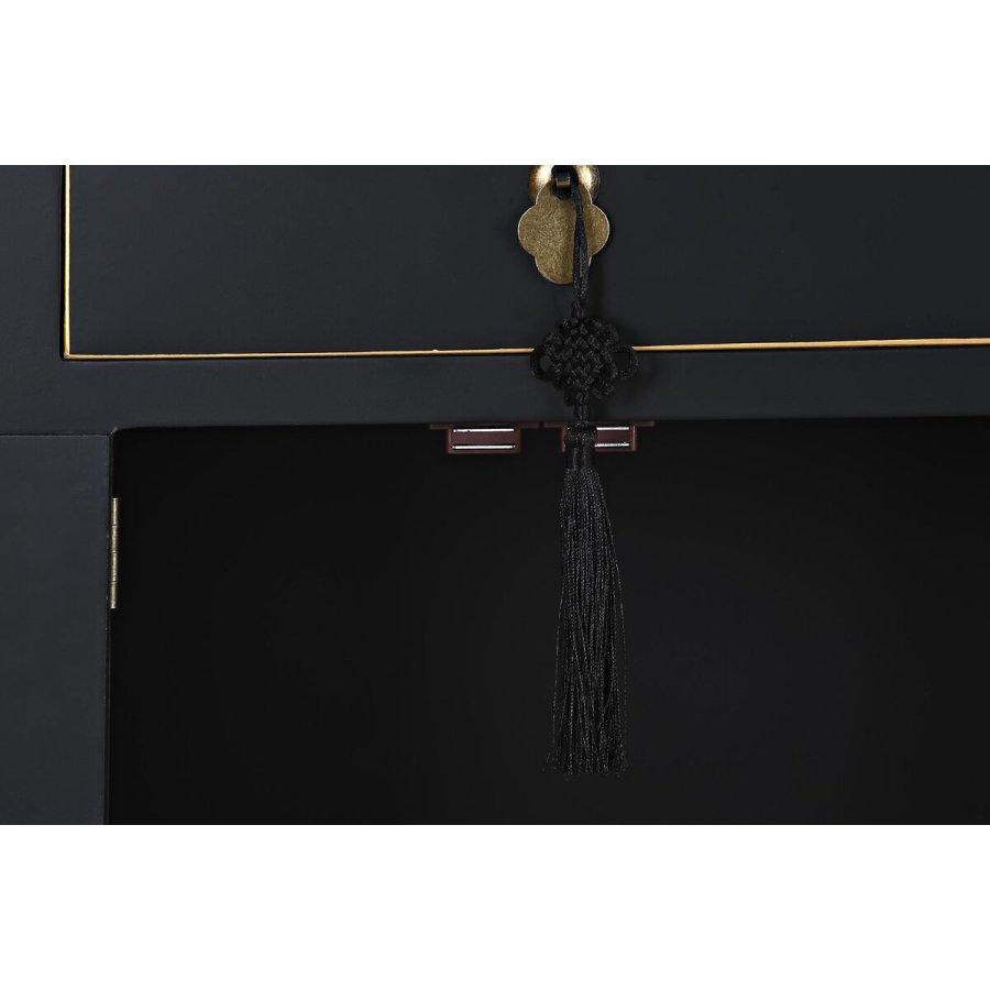Natbord DKD Home Decor Hvid Sort Gylden Gran Tr MDF 45 x 36 x 66 cm #17