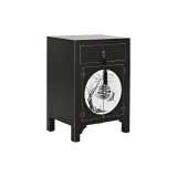 Natbord DKD Home Decor Hvid Sort Gylden Gran Tr MDF 45 x 36 x 66 cm #1