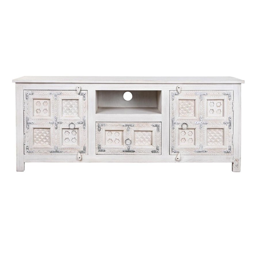 mbler DKD Home Decor Hvid Tr Mangotr 151 x 40 x 60 cm #3