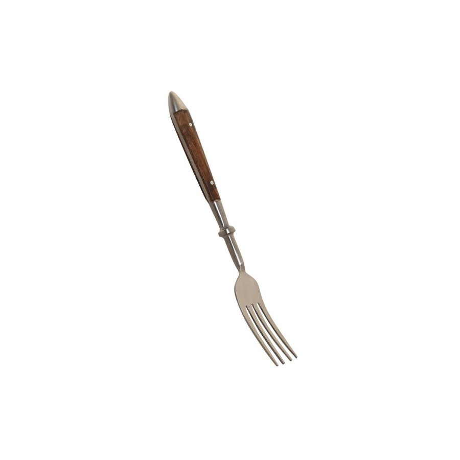Bestik DKD Home Decor Natur S�lvfarvet Rustfrit st�l Akacie (4,5 x 2 x 20 cm) #3