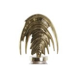 Vase DKD Home Decor Krystal Beige Gylden Aluminium (28 x 11 x 45 cm) #3