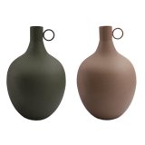 Vase DKD Home Decor 23 x 23 x 38,5 cm Aluminium (2 enheder) #1