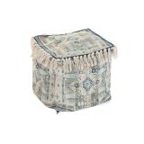 Puf DKD Home Decor Casablanca Bl Frynse 40 x 40 x 40 cm #1