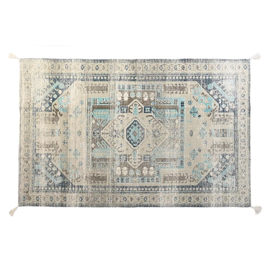 Tppe DKD Home Decor ldet overflade Bl Bomuld Araber (120 x 180 x 1 cm) #1