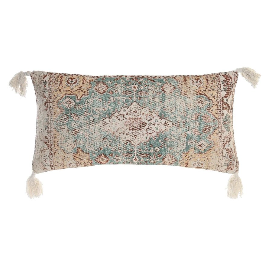 Pude DKD Home Decor 60 x 10 x 30 cm Beige Bl Araber Frynse #1