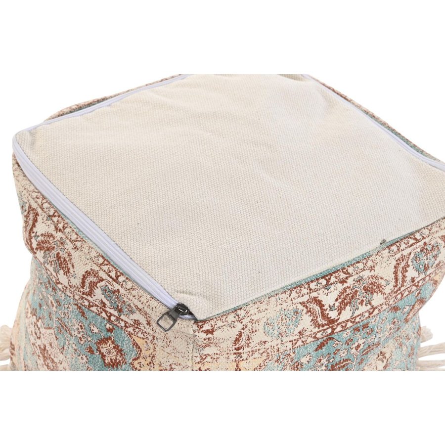 Pude DKD Home Decor Gulv Brun Grn Frynse Araber 40 x 40 x 40 cm #2