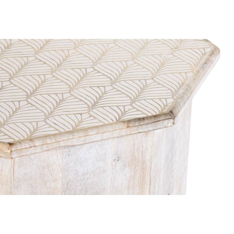 Sofabord DKD Home Decor 49 x 49 x 53,5 cm Brun Hvid Mangotr #3
