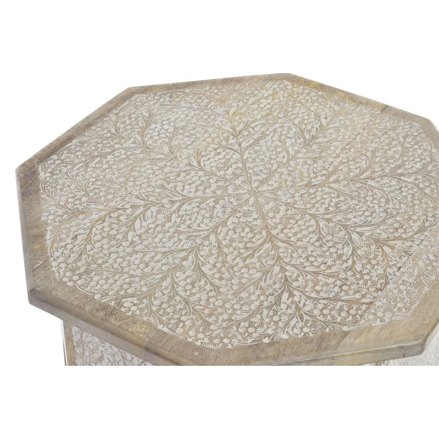 Sofabord DKD Home Decor 49 x 49 x 53,5 cm Brun Hvid Mangotr #2