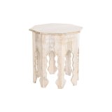 Sofabord DKD Home Decor 49 x 49 x 53,5 cm Brun Hvid Mangotr #1