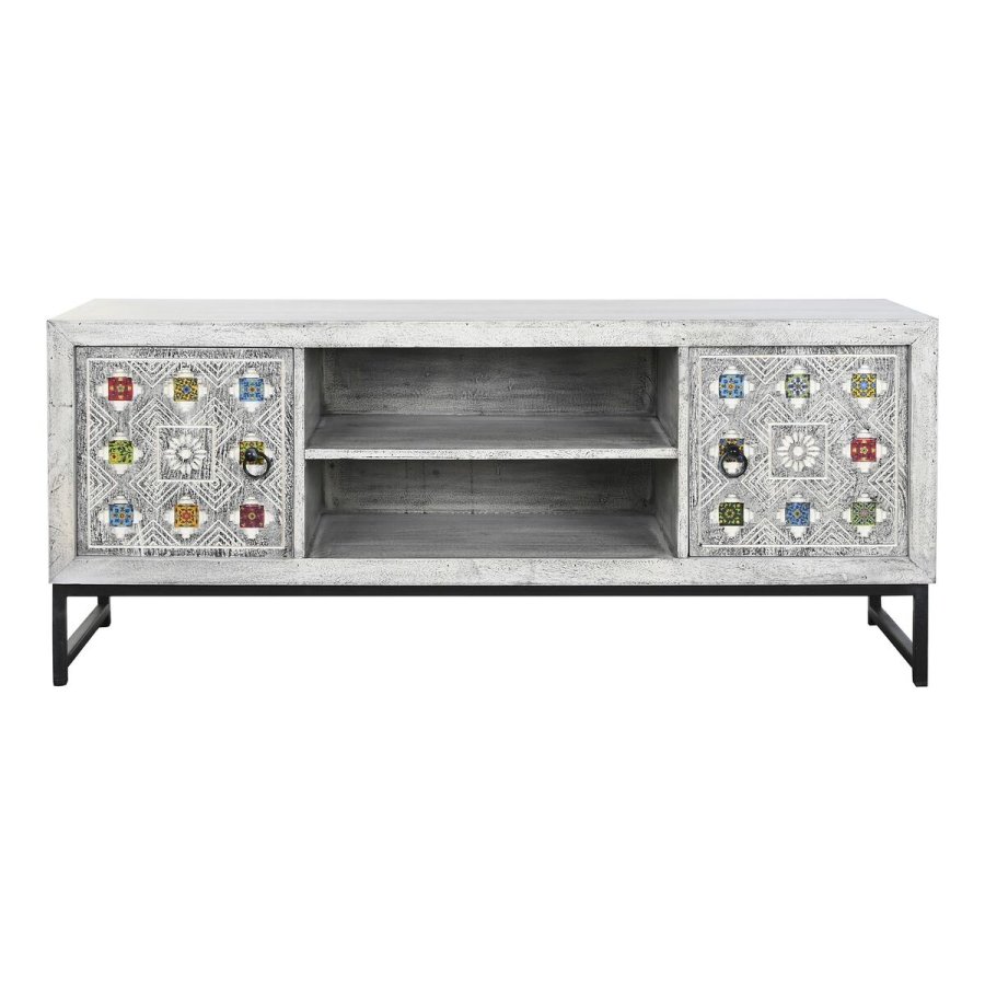mbler DKD Home Decor Hvid Beige Gr Multifarvet Keramik Mangotr 130 x 40 x 56 cm #6