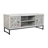 mbler DKD Home Decor Hvid Beige Gr Multifarvet Keramik Mangotr 130 x 40 x 56 cm #1