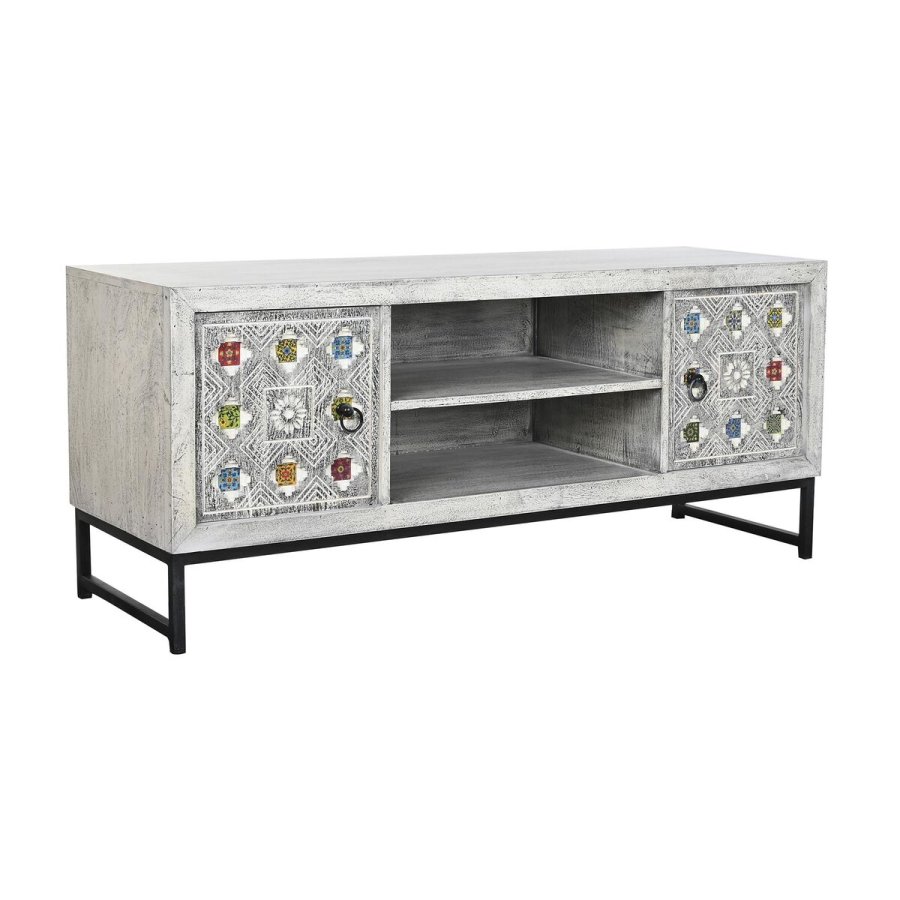 mbler DKD Home Decor Hvid Beige Gr Multifarvet Keramik Mangotr 130 x 40 x 56 cm #1