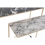 St med 2 borde DKD Home Decor Hvid Sort Gylden 100 x 28 x 80 cm #4