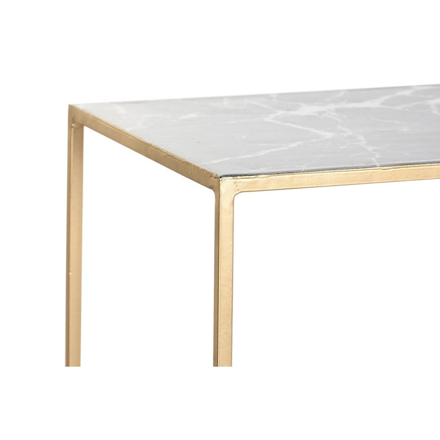 St med 2 borde DKD Home Decor Hvid Sort Gylden 100 x 28 x 80 cm #3