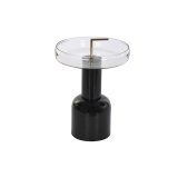 Sofabord DKD Home Decor Krystal Sort Gennemsigtig Jern 41 x 41 x 57 cm #1