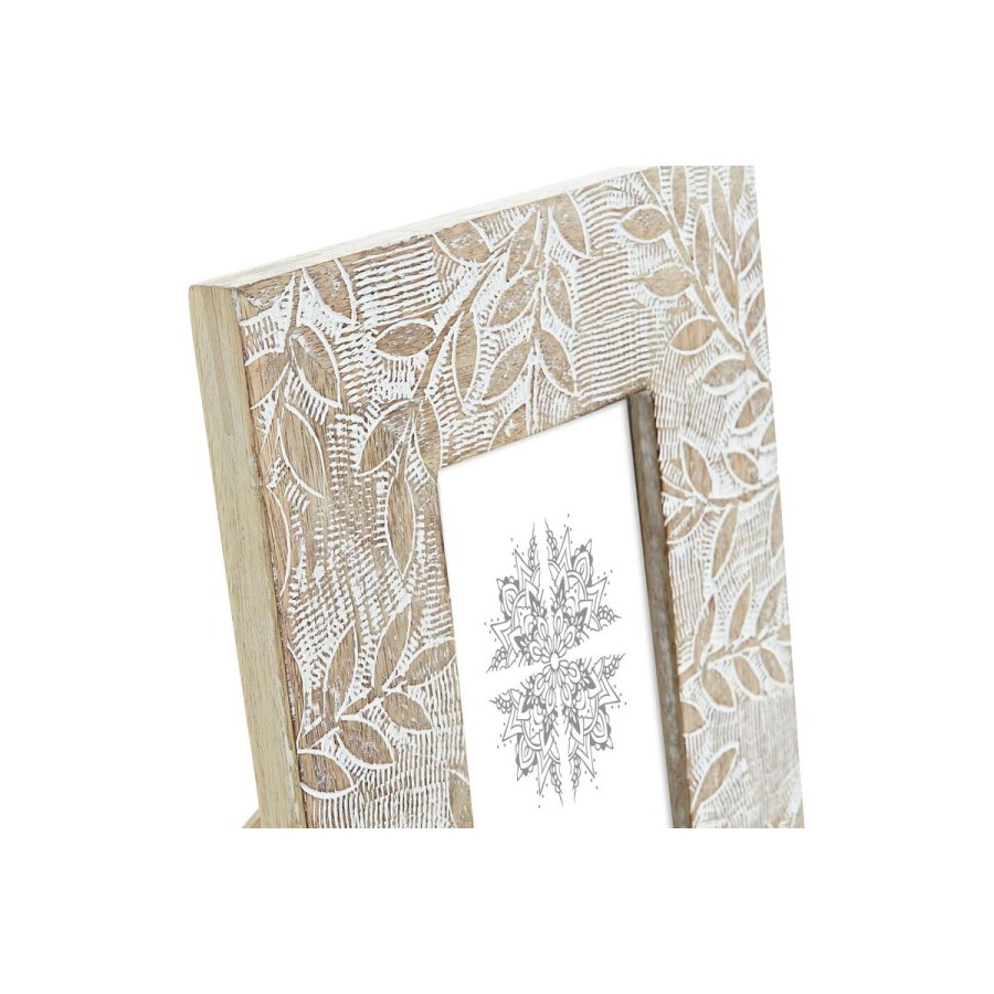 Fotoramme DKD Home Decor Hvid Natur Krystal Mangotr Indianer mand 20 x 1,3 x 25 cm #5