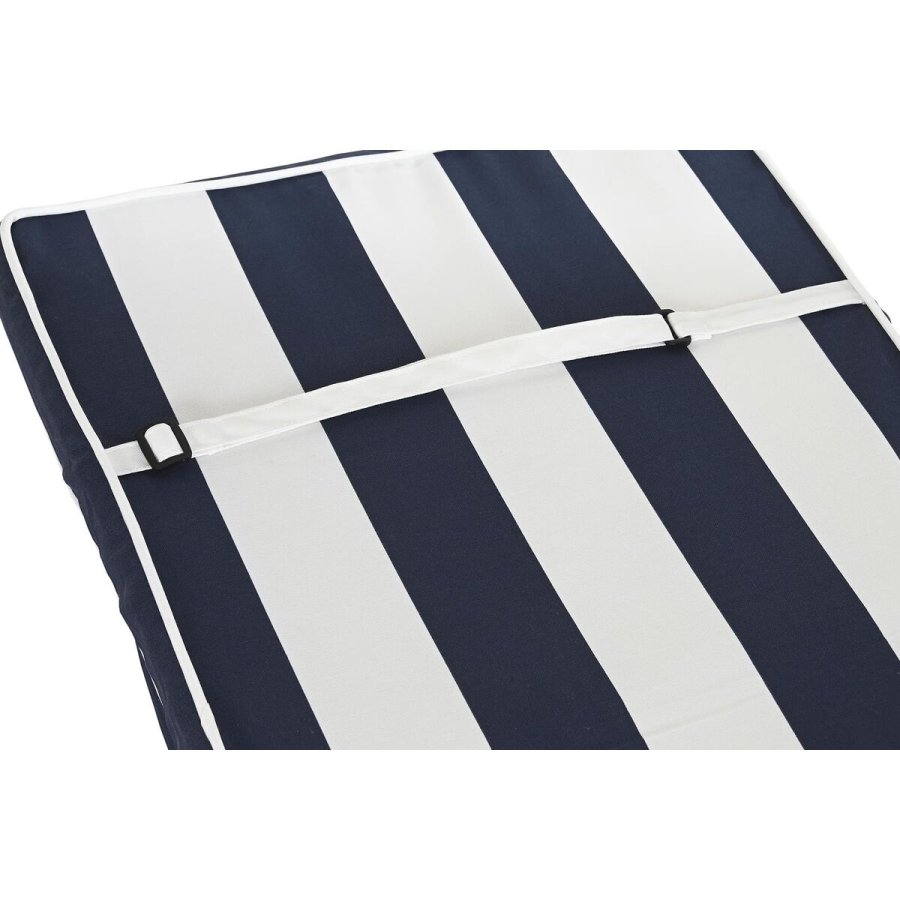 Pude DKD Home Decor Hvid Marinebl Striber 42 x 4 x 115 cm #2