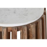 Sofabord DKD Home Decor Hvid Natur Marmor Mangotr 47 x 47 x 58 cm #3