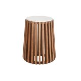 Sofabord DKD Home Decor Hvid Natur Marmor Mangotr 47 x 47 x 58 cm #1