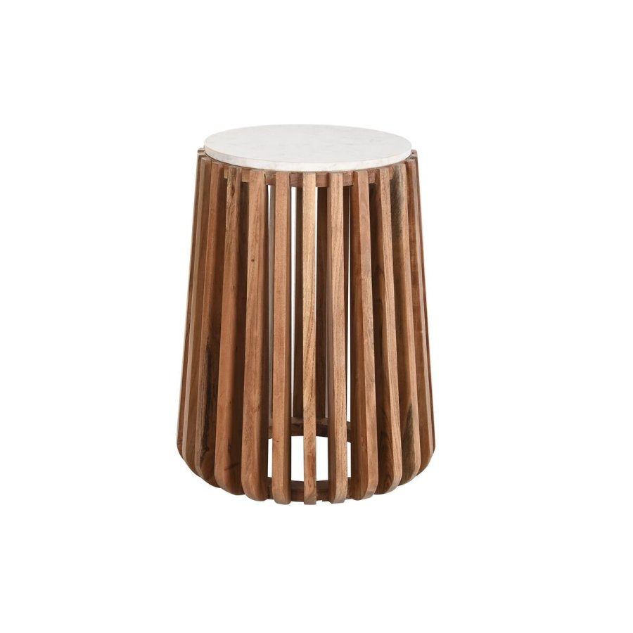 Sofabord DKD Home Decor Hvid Natur Marmor Mangotr 47 x 47 x 58 cm #1