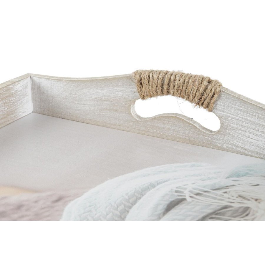 Bakkest DKD Home Decor Beige 40 x 30 x 6 cm Tr MDF (2 enheder) #4