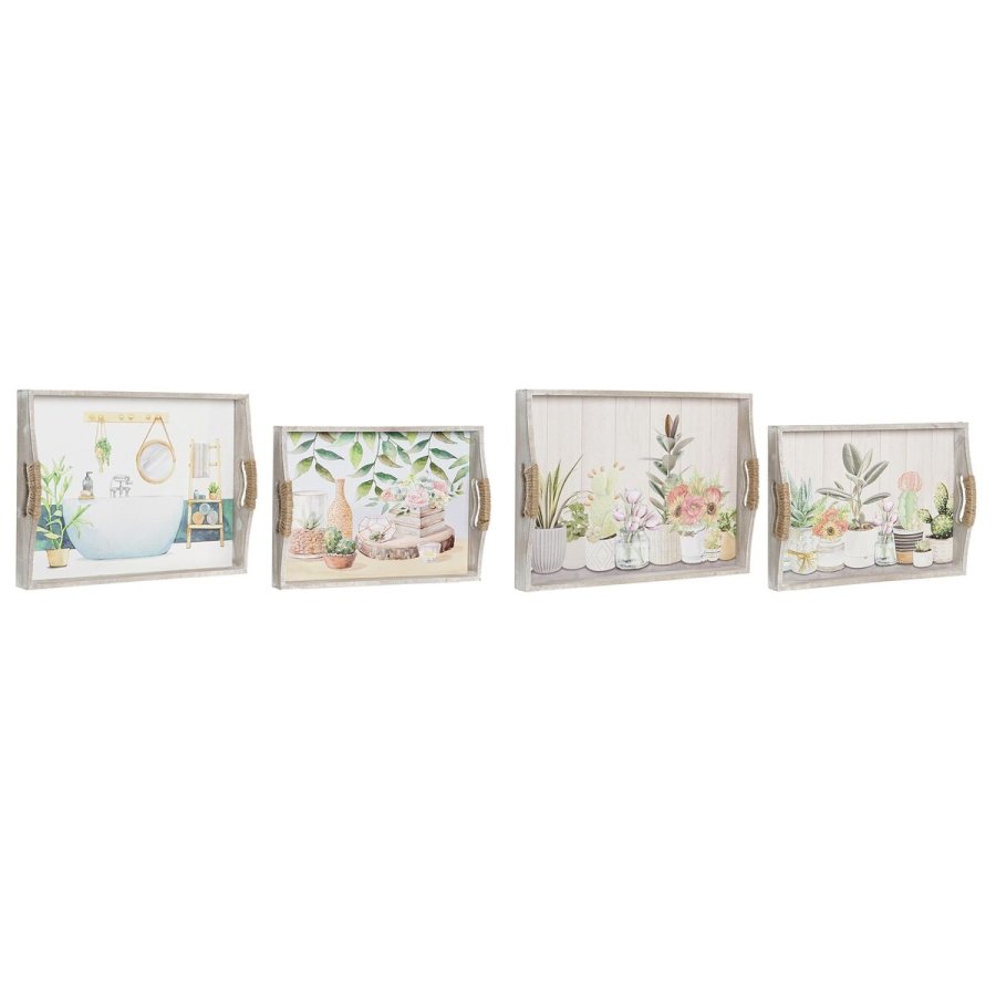 Bakkest DKD Home Decor 40 x 30 x 6 cm Tr MDF (2 enheder) #10