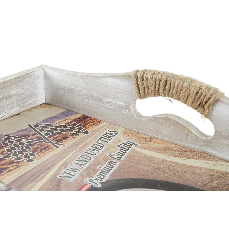 Bakkest DKD Home Decor Multifarvet Tr MDF 40 x 30 x 6 cm (2 enheder) #4